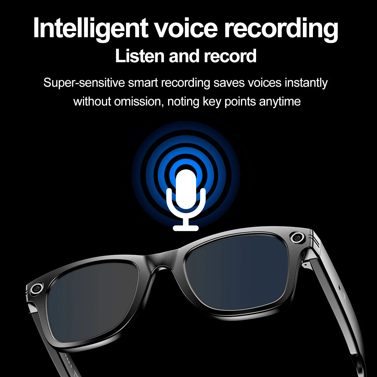 AI Smart Glasses with Camera | Bluetooth Music, Video & ChatGPT Voice Control