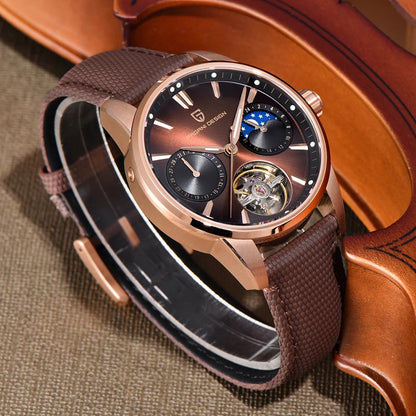 PAGANI DESIGN PD-YS021 Quartz Watch – Leather, Luminous, 10Bar Water-Resistant - Winter Seller Hub