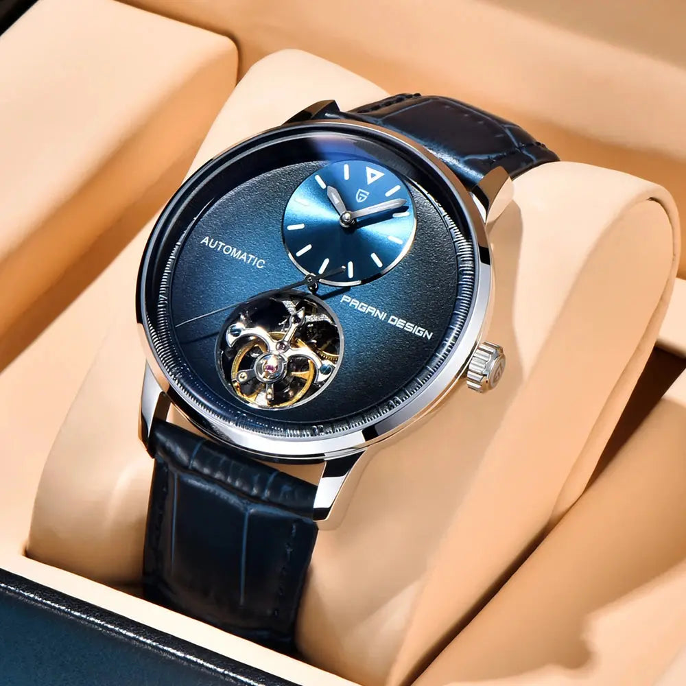 PAGANI DESIGN PD-1796 Mechanical Watch – Leather, Luminous, Waterproof - Winter Seller Hub