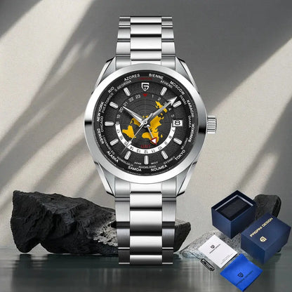 PD1788 Quartz Wristwatch – Stainless Steel Case & Bracelet, Water-Resistant, Fashionable Casual Watch - Winter Seller Hub