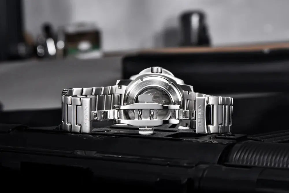 PAGANI DESIGN PD-1736 Automatic Skeleton – Sapphire, 20 Bar, Steel - Winter Seller Hub