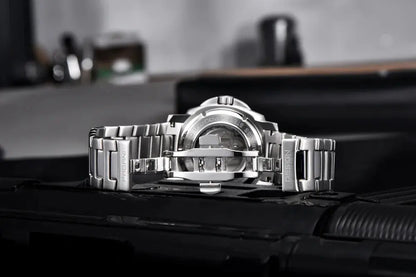 PAGANI DESIGN PD-1736 Automatic Skeleton – Sapphire, 20 Bar, Steel - Winter Seller Hub