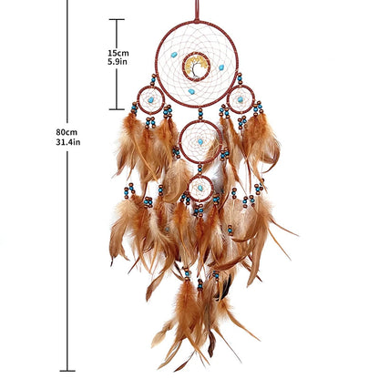 Tree of Life Dream Catcher Wind Chime – Natural Stone Wall Hanging - Winter Seller Hub