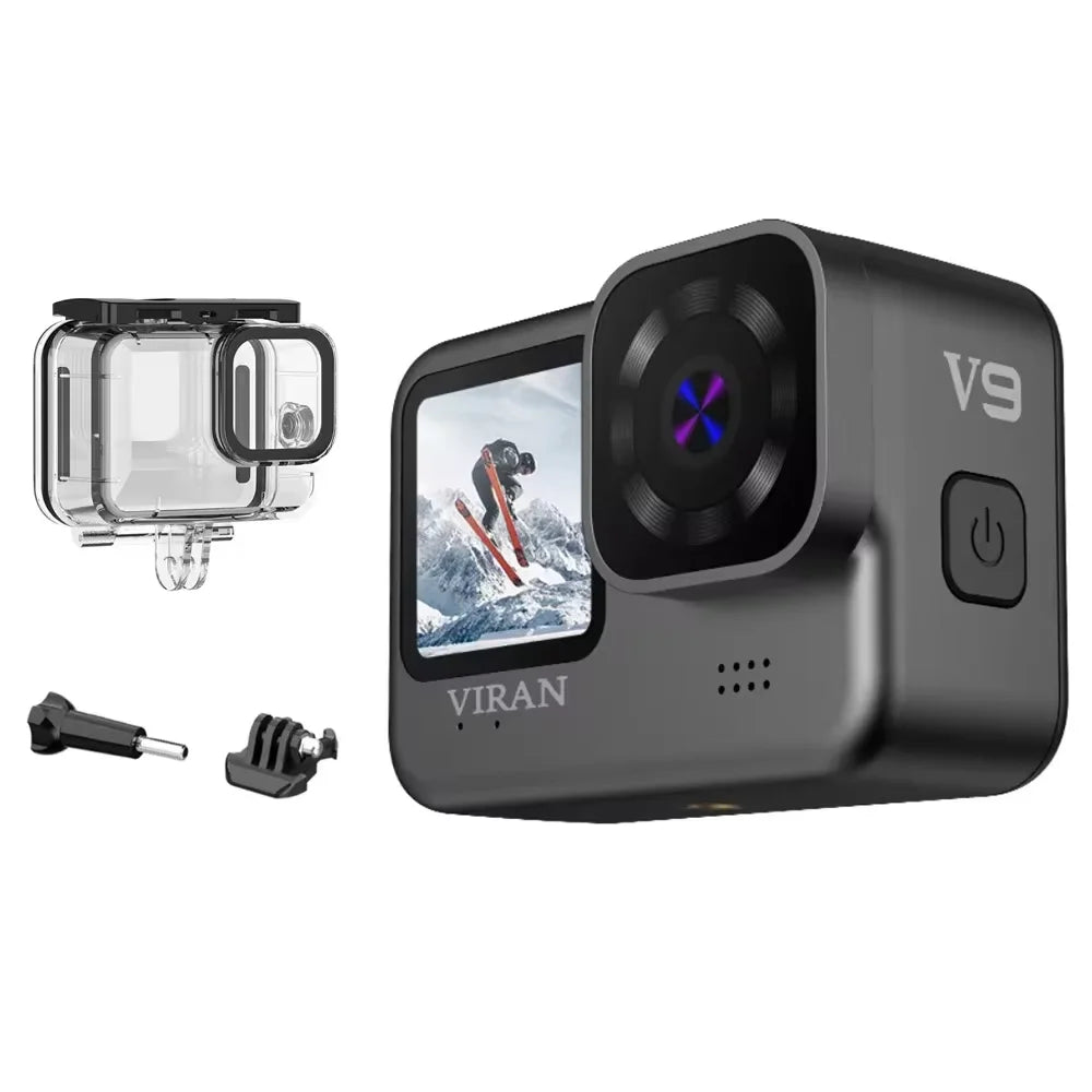 NEW CERASTES V9 4K WiFi Anti-shake Action Camera Go With Remote Control Screen Waterproof Sport Camera pro drive recorde - Winter Seller Hub
