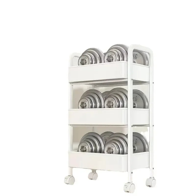 Multi-level Stroller Storage Rack for Kitchen Bedroom Bathroom Mobile Toilet Floor-to-ceiling Organizer with Snacks Holder Winter Seller Hub