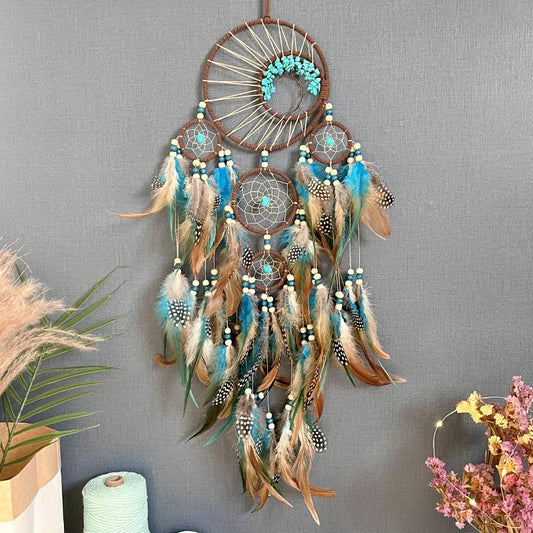 Tree of Life Dream Catcher Wind Chime – Natural Stone Wall Hanging - Winter Seller Hub