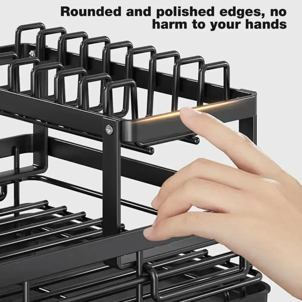 2-Tier Dish Drying Rack – Adjustable Bowl/Plate Organizer - Winter Seller Hub