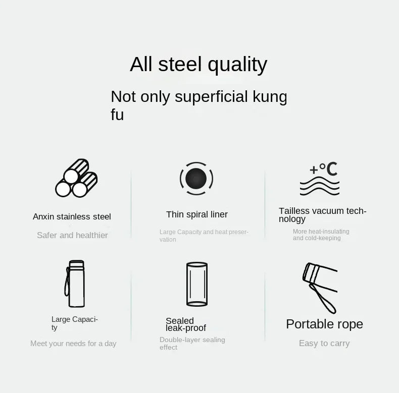 1L Insulated Stainless Steel Water Bottle – Vacuum, Hot/Cold, Leakproof - Winter Seller Hub