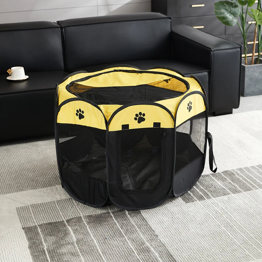 Foldable Pet Playpen – Octagonal Oxford Tent for Cats & Small Dogs - Winter Seller Hub