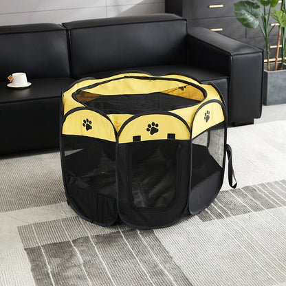 Foldable Pet Playpen – Octagonal Oxford Tent for Cats & Small Dogs - Winter Seller Hub