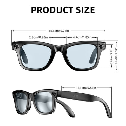 AI Smart Glasses with Camera | Bluetooth Music, Video & ChatGPT Voice Control