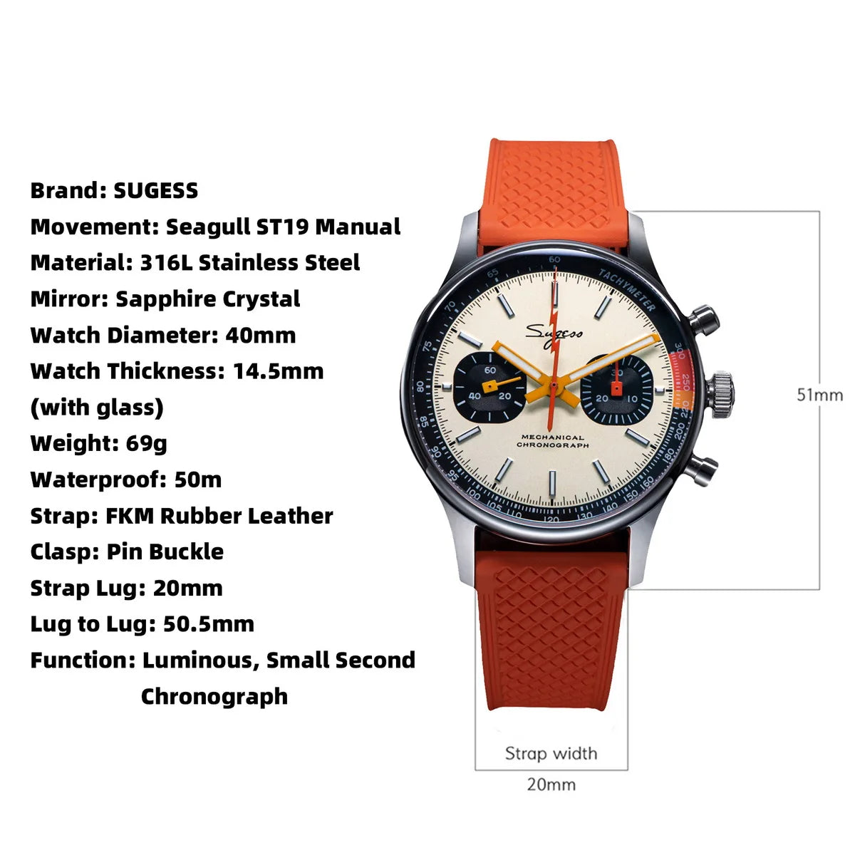SUGESS Swanneck Mechanical Watch - Winter Seller Hub