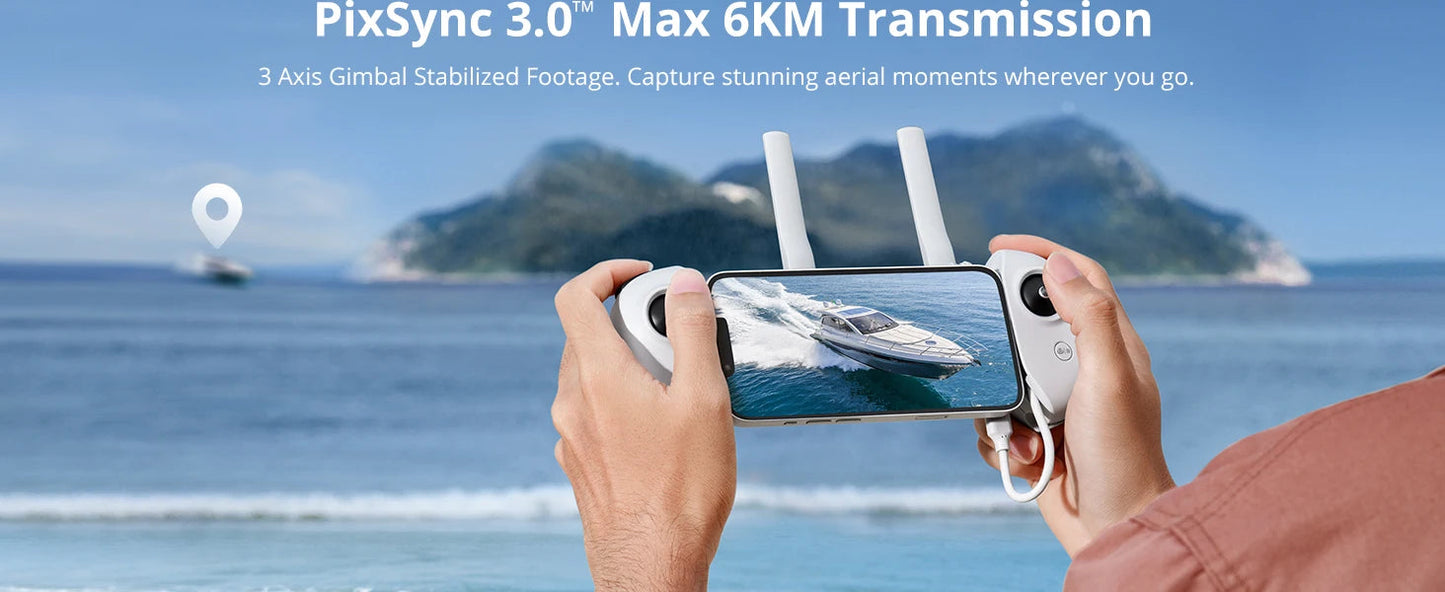 Potensic C0 Mini Drone 3 Axis Gimbal 6KM GPS 4K Professional Camera Drones Brushless RC Toy Quadcopter for Travel Gifts ATOM - Winter Seller Hub