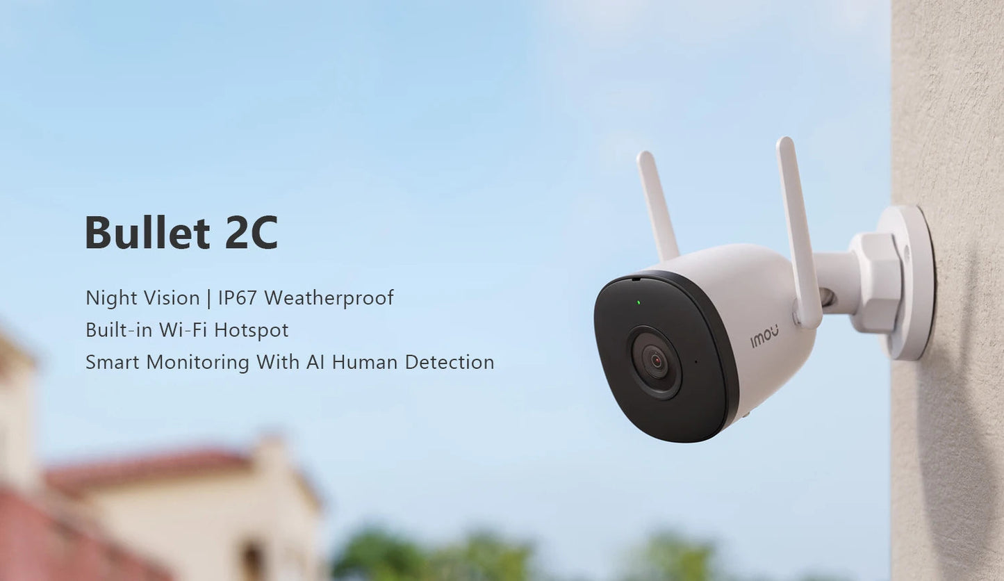 IMOU Outdoor Bullet 2C 4MP Wifi Camera Weatherproof AI Human Detection Outdoor Surveillance ip Camera - Winter Seller Hub
