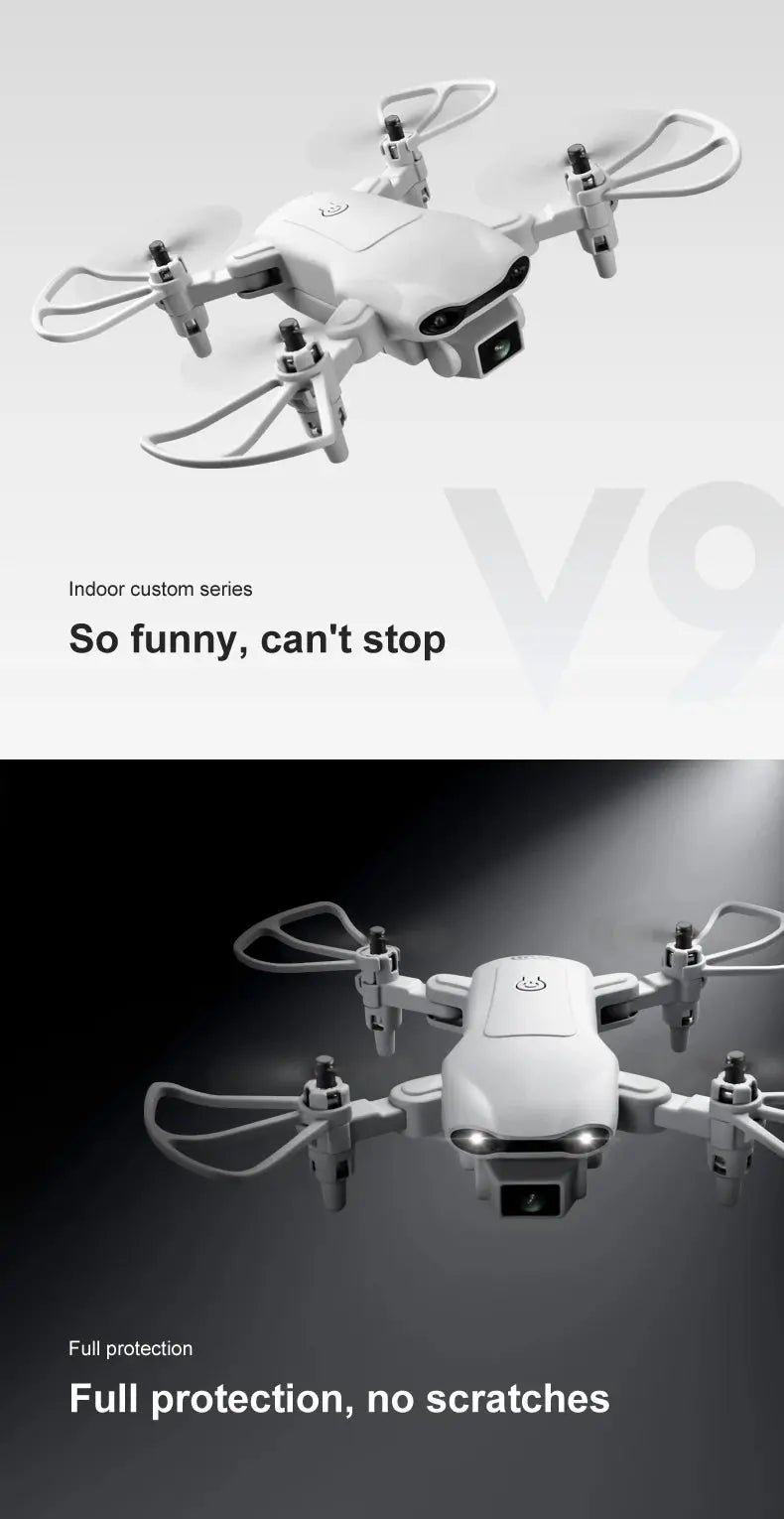 4DRC 2023 New V9 Mini Drone 4k HD Wide Angle Camera WIFI FPV Drones 1080P Dual Camera RC Dron Quadcopter Aircraft Kids Toys - Winter Seller Hub