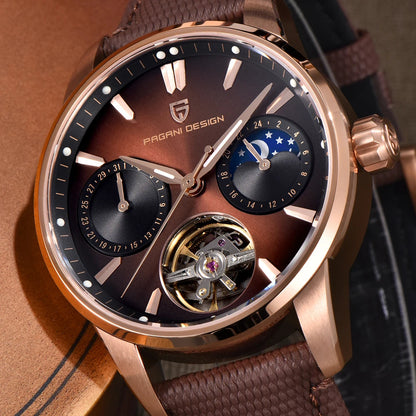 PAGANI DESIGN PD-YS021 Quartz Watch – Leather, Luminous, 10Bar Water-Resistant - Winter Seller Hub