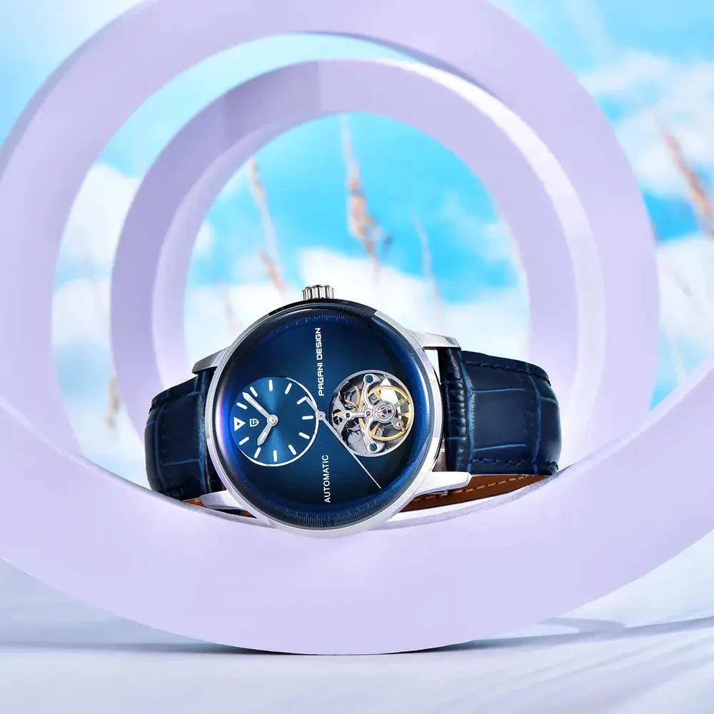 PAGANI DESIGN PD-1796 Mechanical Watch – Leather, Luminous, Waterproof - Winter Seller Hub