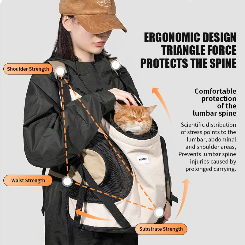 Nylon Pet Carrier Backpack – Belt Closure, Cats & Medium Breeds - Winter Seller Hub