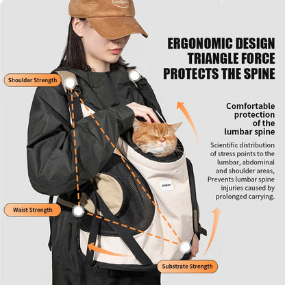 Nylon Pet Carrier Backpack – Belt Closure, Cats & Medium Breeds - Winter Seller Hub