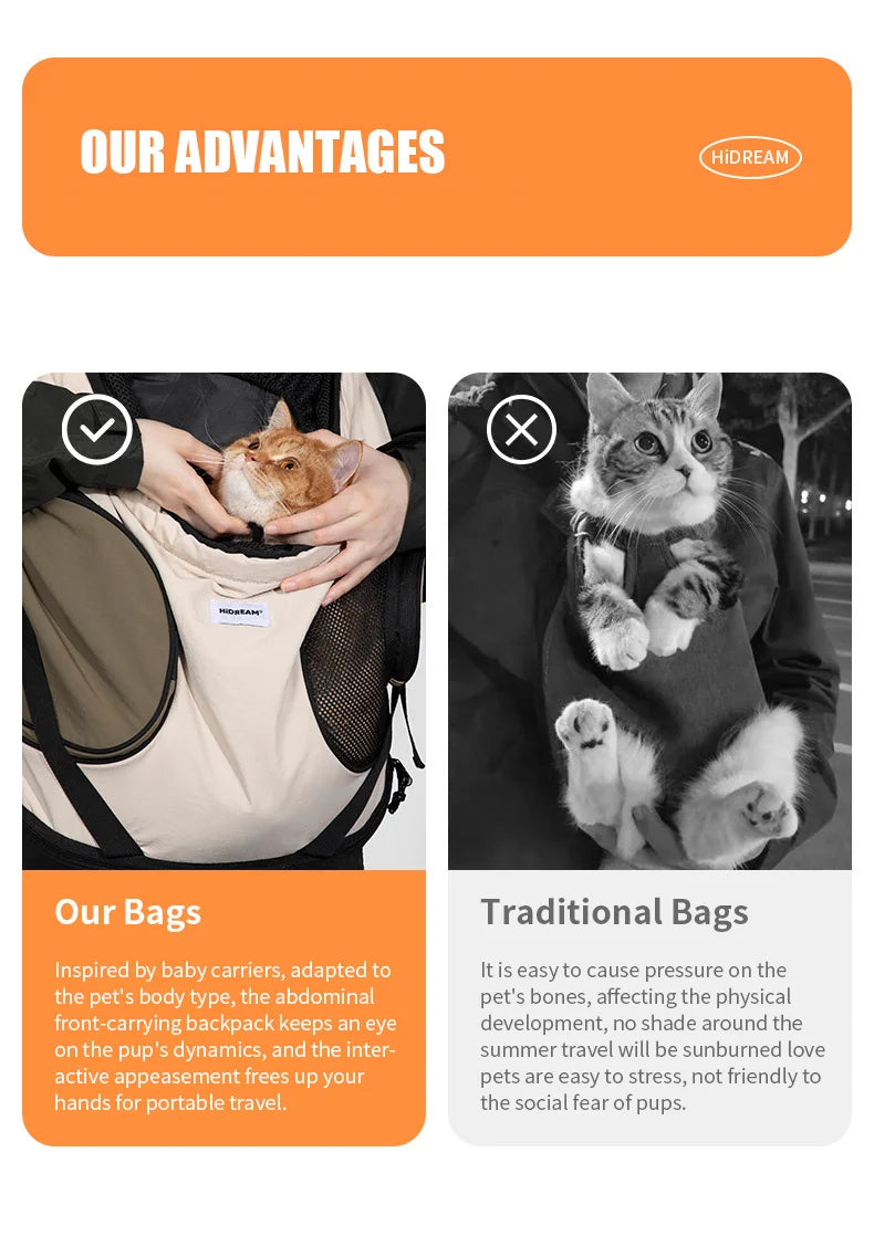 Nylon Pet Carrier Backpack – Belt Closure, Cats & Medium Breeds - Winter Seller Hub