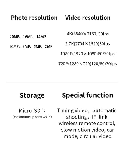 NEW CERASTES V9 4K WiFi Anti-shake Action Camera Go With Remote Control Screen Waterproof Sport Camera pro drive recorde - Winter Seller Hub