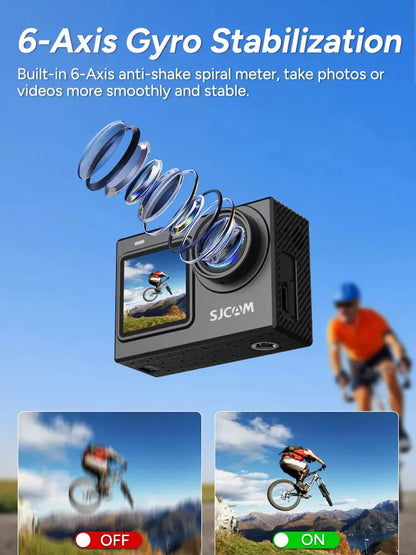 SJCAM SJ6 Pro 4K 60FPS Dual Screen Action Camera Waterproof Touch Screen Sport Cam WiFi Night Vision 6-Axis Gyro Stabilization - Winter Seller Hub